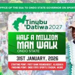 ORGANISER POSTPONES TINUBU/ DATIWA HALF A MILLION MAN WALK